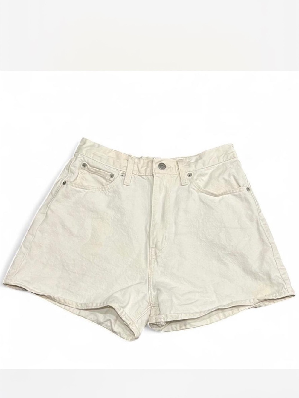 Women’s High-Rise white Denim Shorts